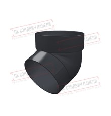 Колено трубы 67 град. ПВХ графит RAL 7024