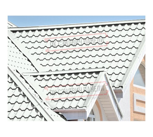 Планка конька плоского 150х150х2000 ПЭ-9010-0.5