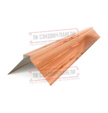 Планка конька плоского 120х120х2000 ECOSTEEL_T-Кедр-0.5