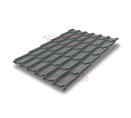 Металлочерепица классик плюс RAL7005 Satin-0.5