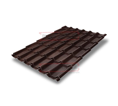 Металлочерепица классик плюс Cherry Wood Print Twincolor-0.45