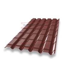 Металлочерепица Квадро профи RAL3009 Полиэстер-0,45