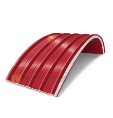 Сэндвич-панели арочные с пенополистиролом, ширина 1200 мм, толщина 80 мм, 0.5/0.5, RAL3020