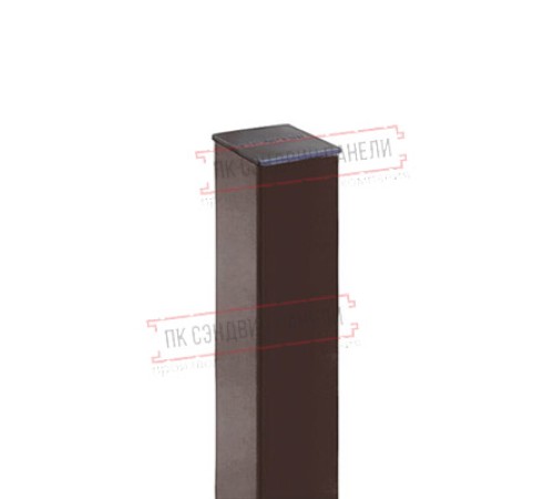 Столб 62х55х1,4х3000 RAL 8017