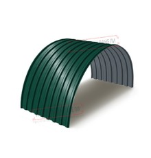 Профнастил МП20ПГ-0.4, Ширина-1100, Полиэстер RAL6005