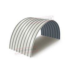 Профнастил МП20ПГ-0.4, Ширина-1100, Полиэстер RAL9003
